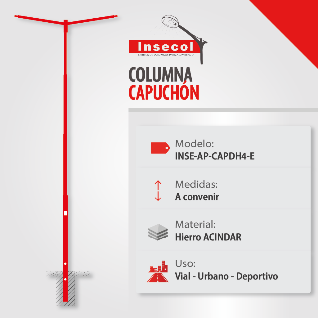 Columna Capuchón Doble – Empotrar