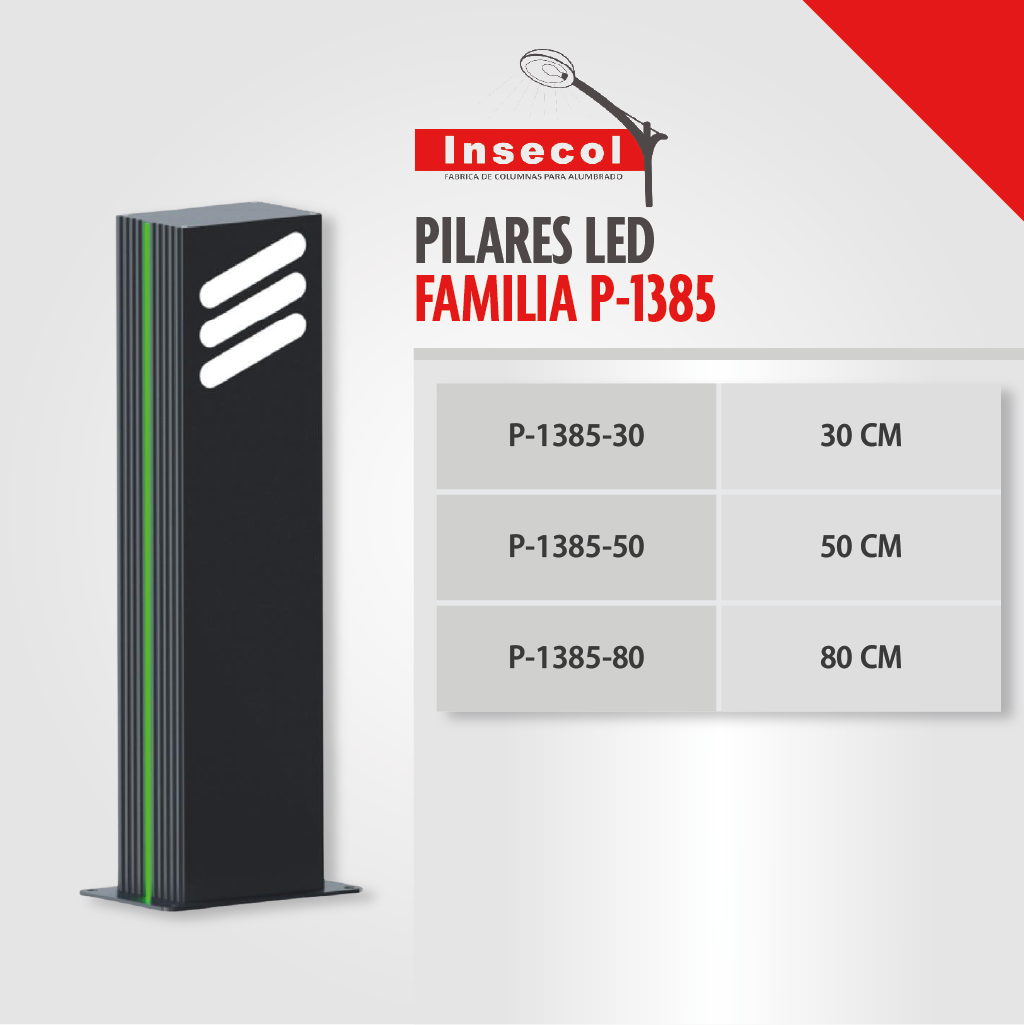 Pilares LED de Diseño - Familia 1385