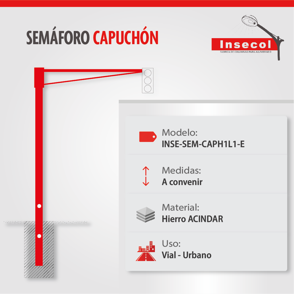 Semáforo Tipo Capuchón – Empotrar