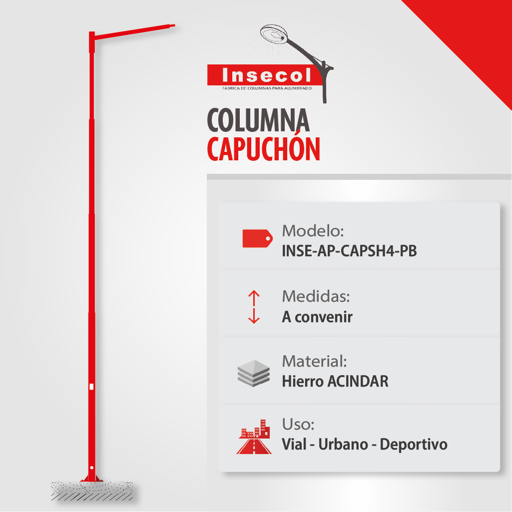 Columna Capuchón Simple – Placa Base