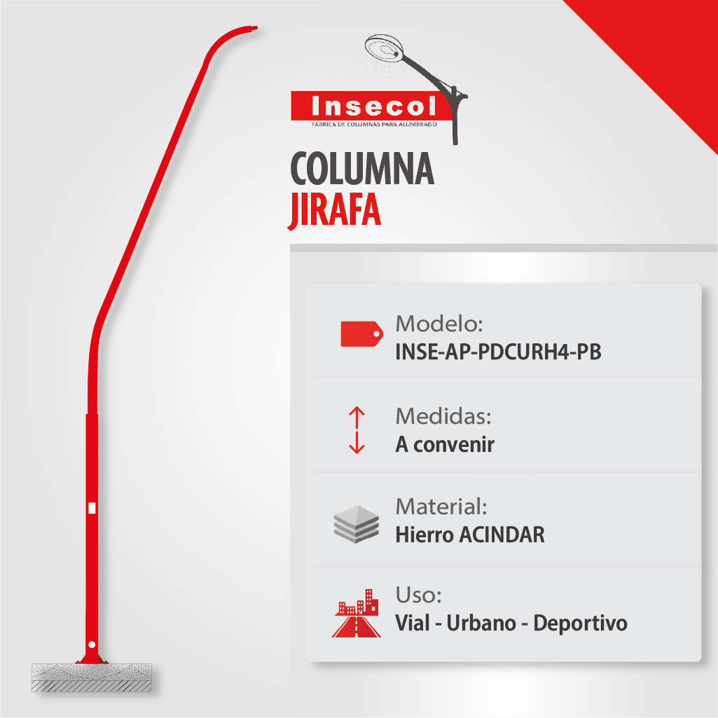 Columna Jirafa – Placa Base